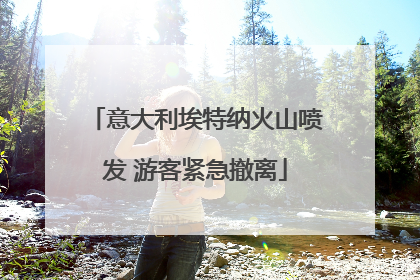 意大利埃特纳火山喷发 游客紧急撤离