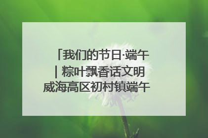 我们的节日·端午｜粽叶飘香话文明 威海高区初村镇端午系列活动亮点纷呈