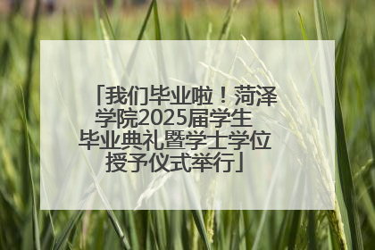 我们毕业啦！菏泽学院2025届学生毕业典礼暨学士学位授予仪式举行