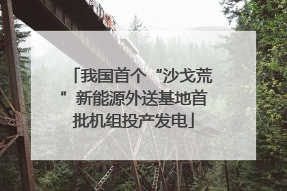 我国首个“沙戈荒”新能源外送基地首批机组投产发电