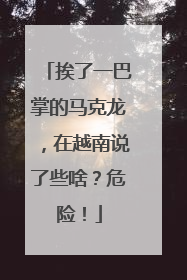 挨了一巴掌的马克龙，在越南说了些啥？危险！