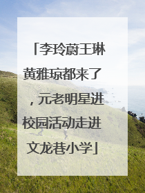 李玲蔚王琳黄雅琼都来了，元老明星进校园活动走进文龙巷小学