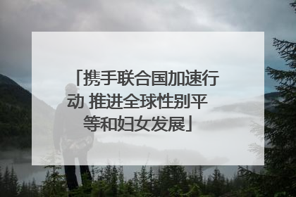 携手联合国加速行动 推进全球性别平等和妇女发展