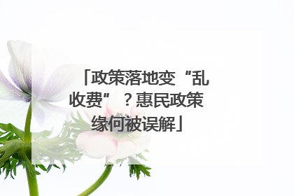 政策落地变“乱收费”？惠民政策缘何被误解