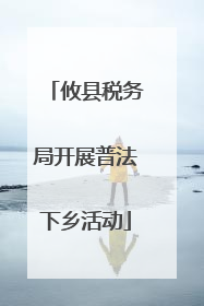 攸县税务局开展普法下乡活动