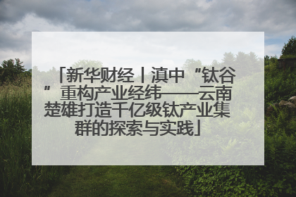 新华财经丨滇中“钛谷”重构产业经纬——云南楚雄打造千亿级钛产业集群的探索与实践