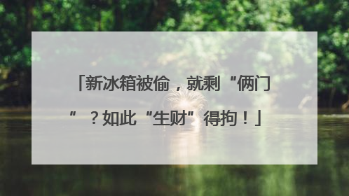 新冰箱被偷，就剩“俩门”？如此“生财”得拘！