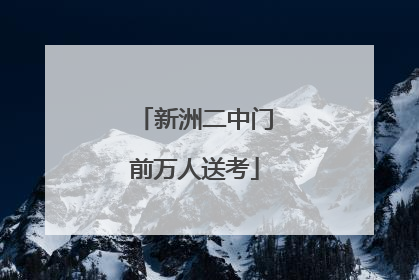 新洲二中门前万人送考