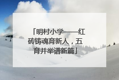 明村小学——红砖铸魂育新人，五育并举谱新篇