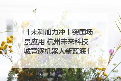 未科加力冲丨突围场景应用 杭州未来科技城竞逐机器人新蓝海