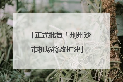 正式批复！荆州沙市机场将改扩建