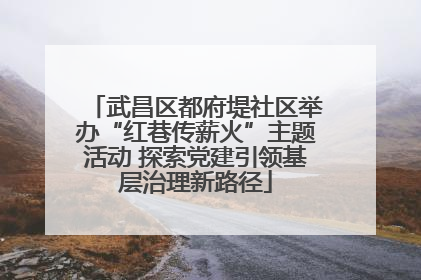 武昌区都府堤社区举办“红巷传薪火”主题活动 探索党建引领基层治理新路径