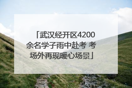 武汉经开区4200余名学子雨中赴考 考场外再现暖心场景