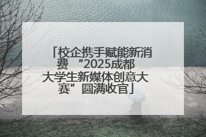 校企携手赋能新消费 “2025成都大学生新媒体创意大赛”圆满收官