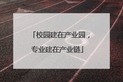校园建在产业园，专业建在产业链
