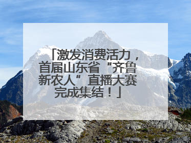 激发消费活力，首届山东省“齐鲁新农人”直播大赛完成集结！