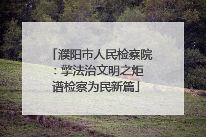 濮阳市人民检察院：擎法治文明之炬 谱检察为民新篇