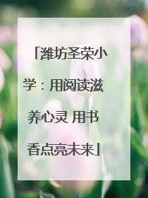 潍坊圣荣小学：用阅读滋养心灵 用书香点亮未来