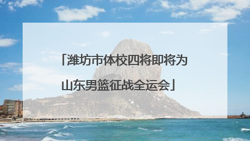 潍坊市体校四将即将为山东男篮征战全运会