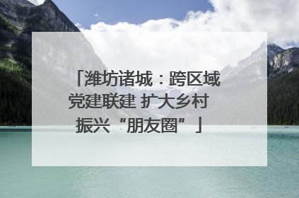 潍坊诸城：跨区域党建联建 扩大乡村振兴“朋友圈”