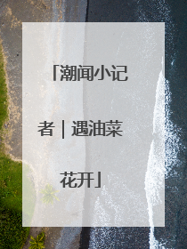 潮闻小记者｜遇油菜花开