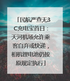 民航严查无3C充电宝首日：天河机场允许乘客自弃或快递，相机锂电池仍按原规定执行