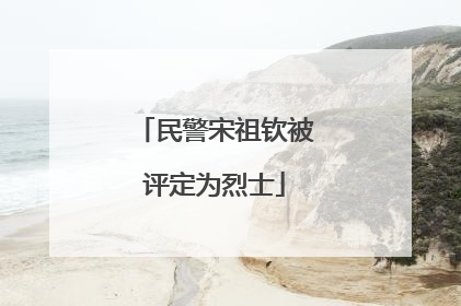 民警宋祖钦被评定为烈士