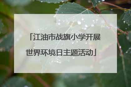 江油市战旗小学开展世界环境日主题活动