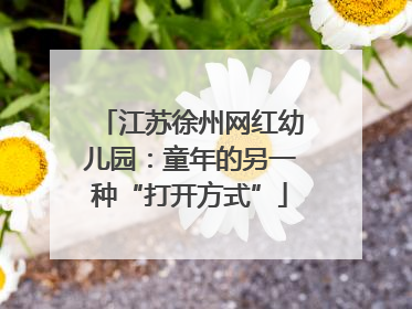 江苏徐州网红幼儿园：童年的另一种“打开方式”