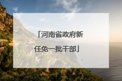 河南省政府新任免一批干部