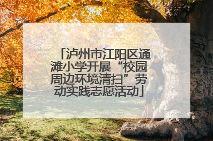 泸州市江阳区通滩小学开展“校园周边环境清扫”劳动实践志愿活动