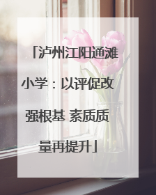 泸州江阳通滩小学：以评促改强根基 素质质量再提升