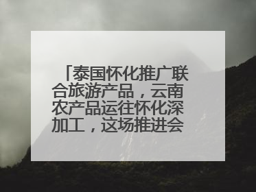 泰国怀化推广联合旅游产品，云南农产品运往怀化深加工，这场推进会干货很多