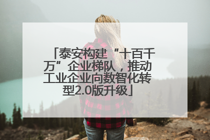 泰安构建“十百千万”企业梯队，推动工业企业向数智化转型2.0版升级