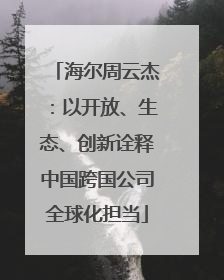 海尔周云杰：以开放、生态、创新诠释中国跨国公司全球化担当