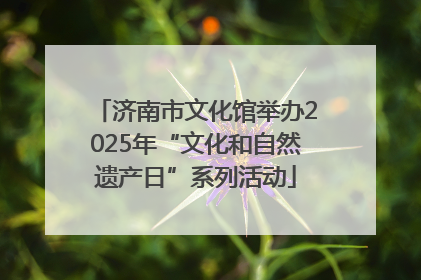 济南市文化馆举办2025年“文化和自然遗产日”系列活动