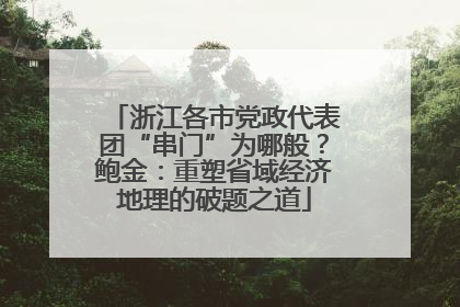 浙江各市党政代表团“串门”为哪般？鲍金：重塑省域经济地理的破题之道