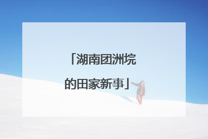 湖南团洲垸的田家新事