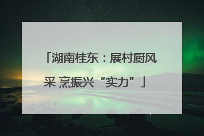 湖南桂东：展村厨风采 烹振兴“实力”