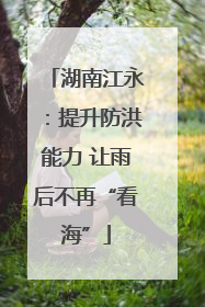 湖南江永：提升防洪能力 让雨后不再“看海”