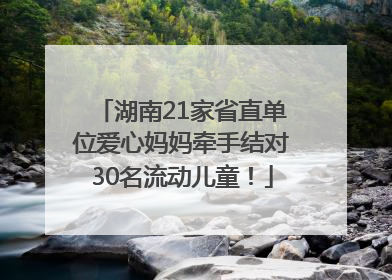湖南21家省直单位爱心妈妈牵手结对30名流动儿童！