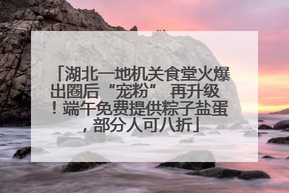 湖北一地机关食堂火爆出圈后“宠粉” 再升级！端午免费提供粽子盐蛋，部分人可八折