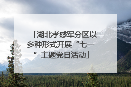 湖北孝感军分区以多种形式开展“七一”主题党日活动