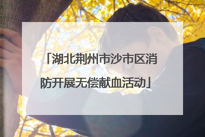 湖北荆州市沙市区消防开展无偿献血活动