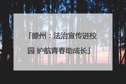 滕州：法治宣传进校园 护航青春助成长