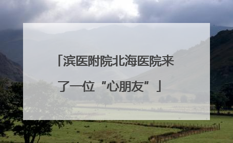 滨医附院北海医院来了一位“心朋友”