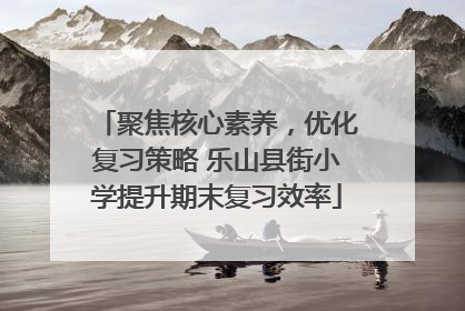聚焦核心素养，优化复习策略 乐山县街小学提升期末复习效率
