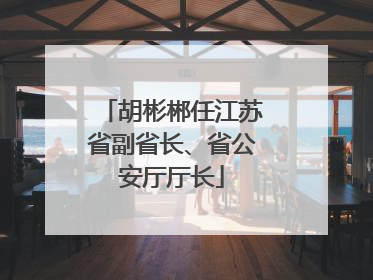 胡彬郴任江苏省副省长、省公安厅厅长