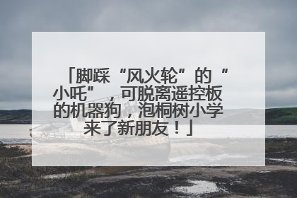 脚踩“风火轮”的“小吒”，可脱离遥控板的机器狗，泡桐树小学来了新朋友！