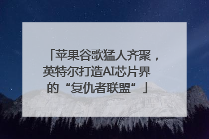 苹果谷歌猛人齐聚，英特尔打造AI芯片界的“复仇者联盟”